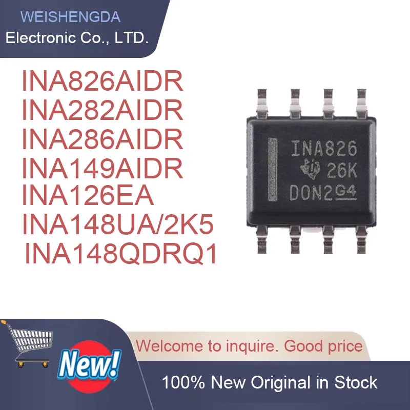 INA826AIDR INA282AIDR INA286AIDR INA149AIDR INA126EA INA148UA INA148QDRQ1 رقاقة IC جديد الأصلي #1