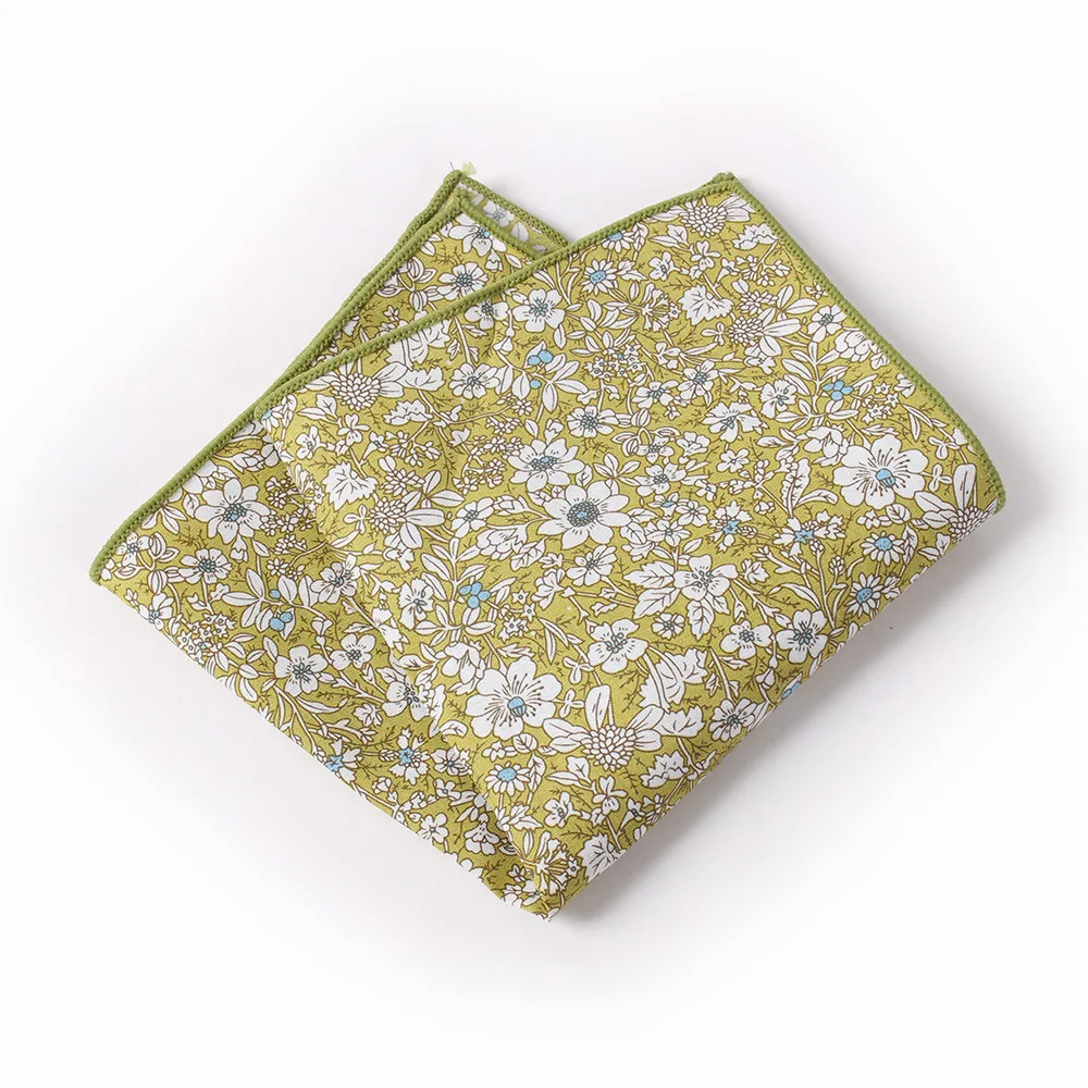 5 قطع من منشفة جيب قطنية مطبوعة للرجال، بدلة صغيرة مربعة الشكل، منديل رعوي أوروبي وأمريكي