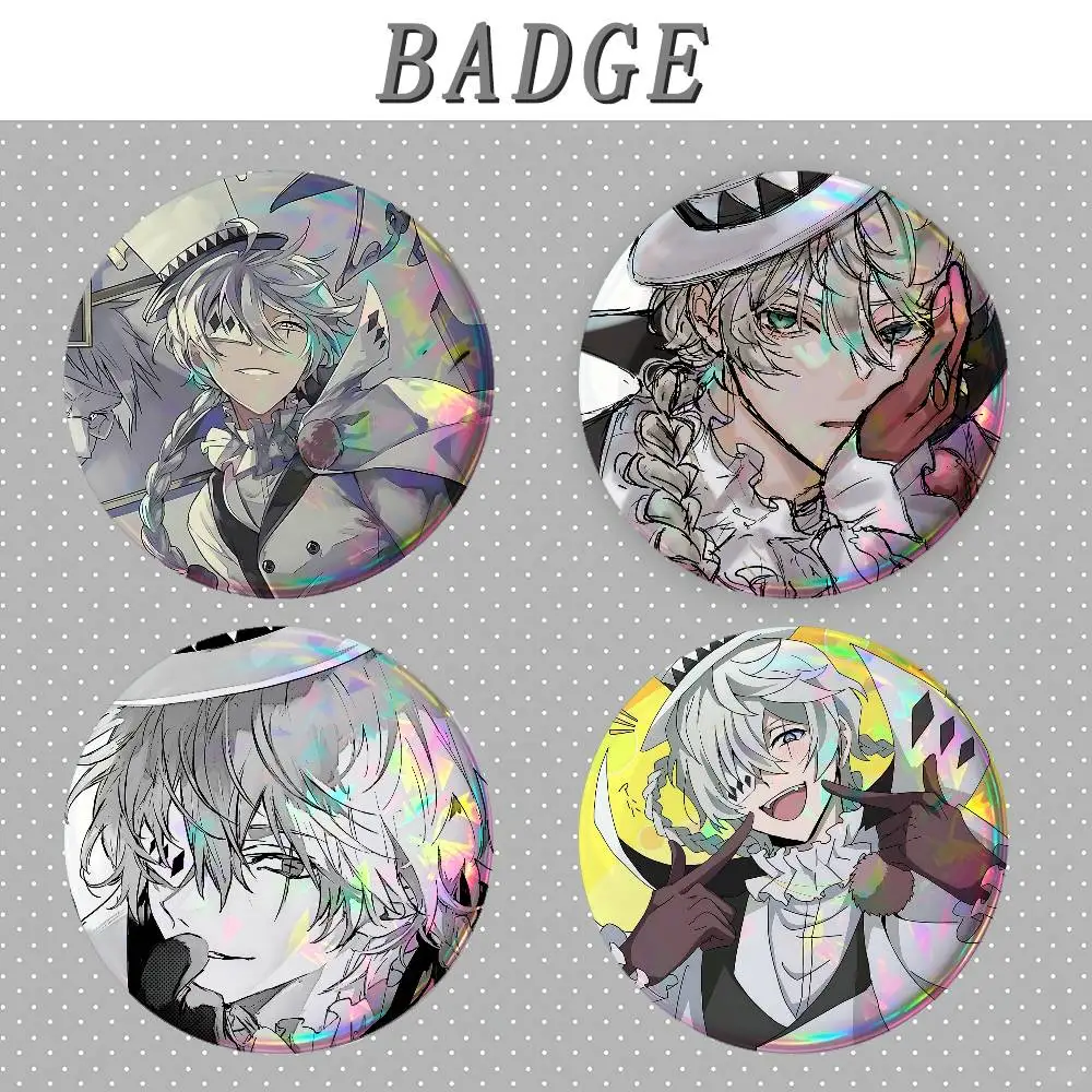 B-BungoDogs Nikolai Gogol Badges Tinplate Soft Button Pin Brooch Metal Badge Custom Jewelry Accessories Hat Bag Lapel