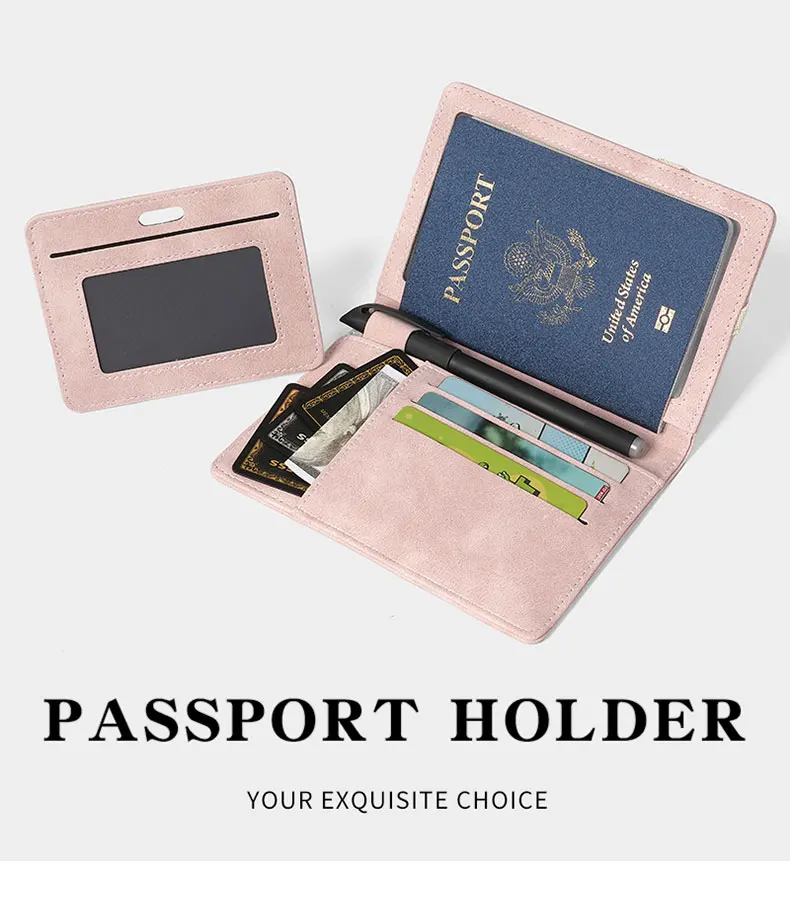 Passport passport holder multi-functional storage card holder vaccine document passport bag travel passport protection case