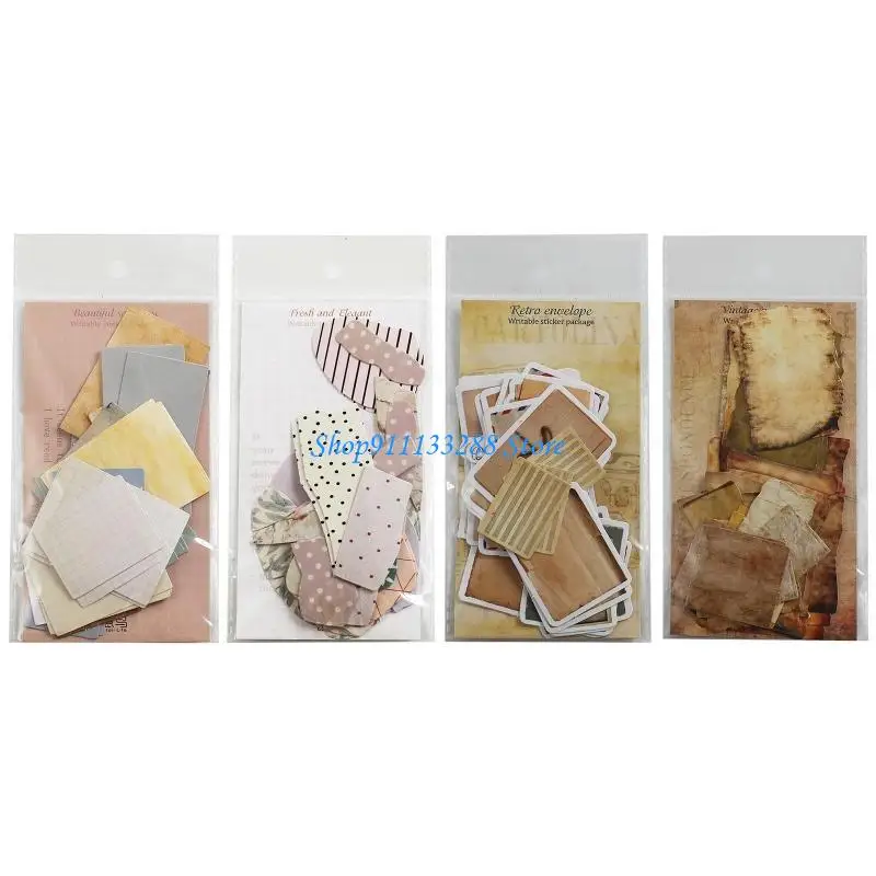 G88D Exquisite Retro Scrapbooking Stickers for DIY Scrapbooking Journaling Calendar