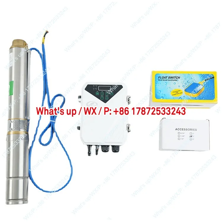 8V permanent magnet brushless household stainless steel deep well pump DC solar submersible pump