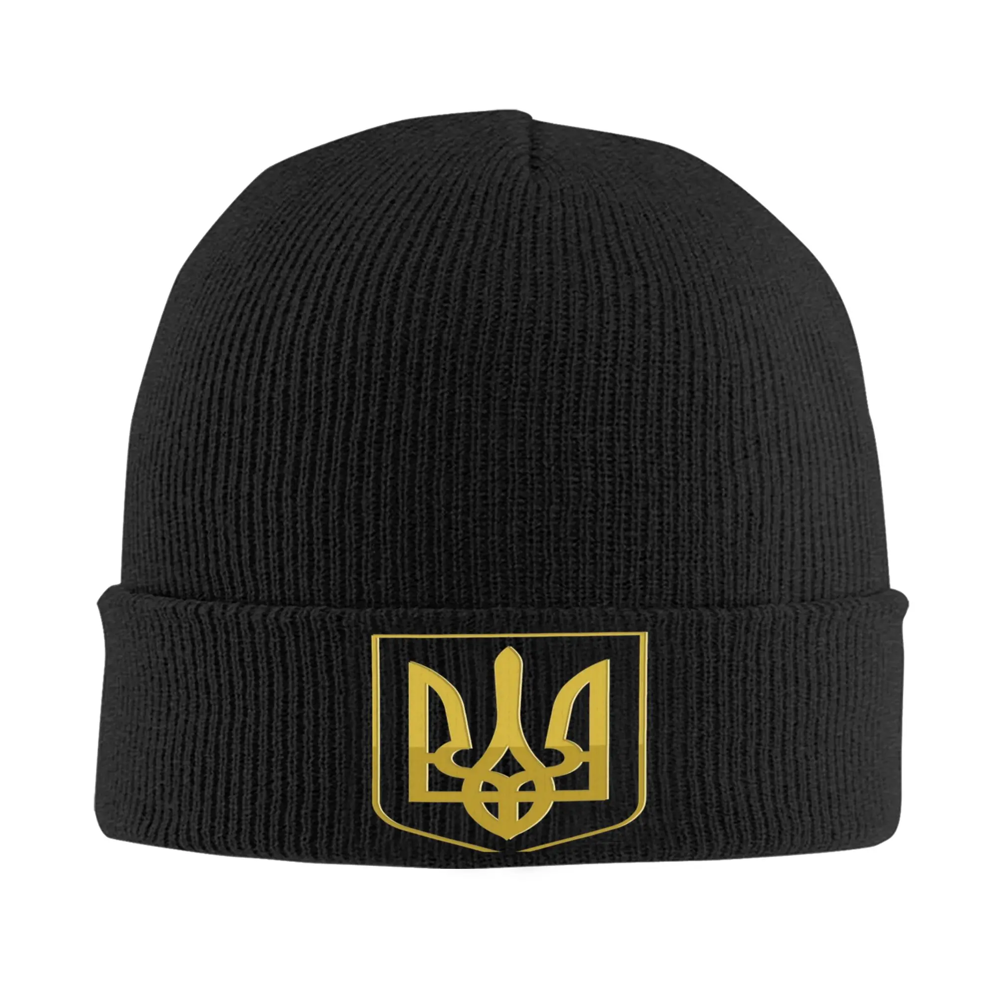 

Ukrainian Flag Knit Hat Beanie Hats Gym Elastic Female Male Bonnet Hats Autumn Winter Custom Retro Caps Gift