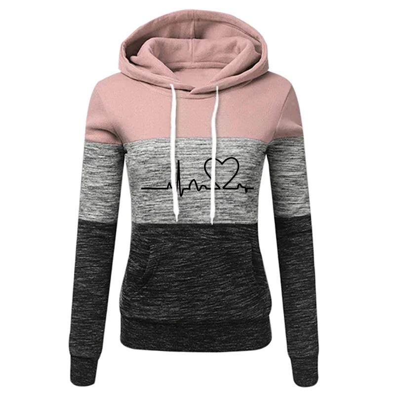 

Повседневные повседневные толстовки для бега, женские толстовки на шнурке, модные качественные спортивные толстовки на открытом воздухе, лидер продаж, облегающая трехцветная одежда