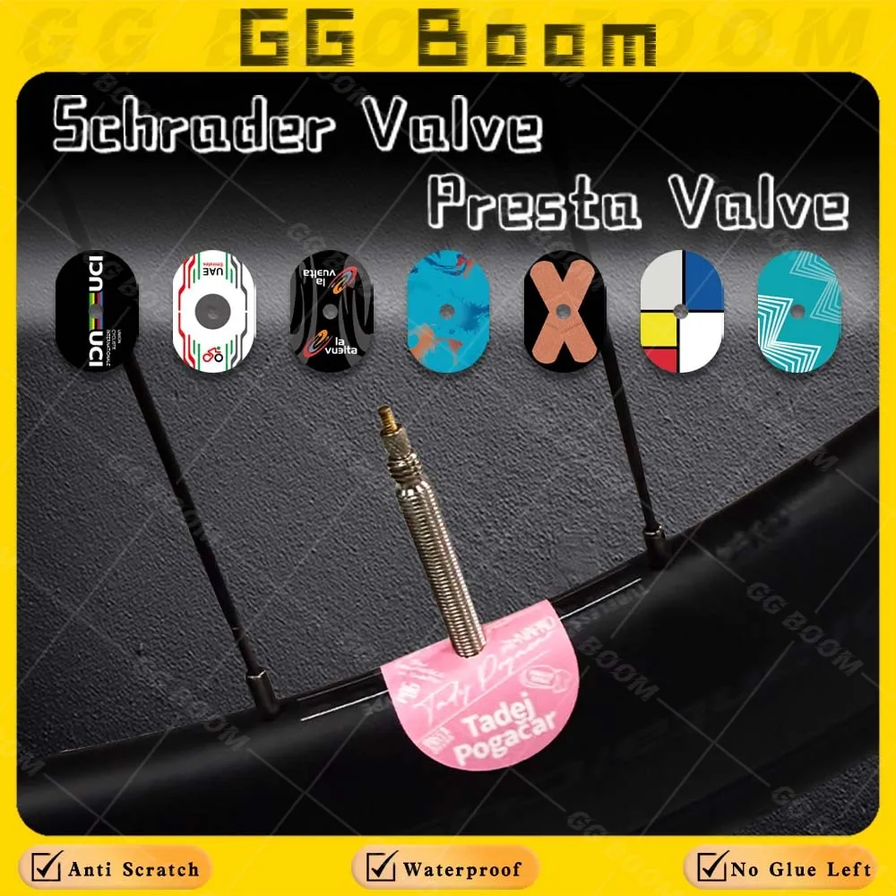 

Наклейка на велосипедный клапан, защитная наклейка для велосипедных шин, защитная наклейка для дорожного велосипеда, колесо DiscTrack для клапана Schrader и наклейка на клапан Presta