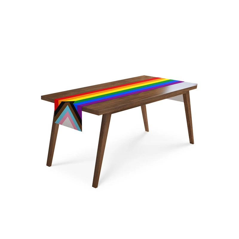 

Флаг прогрессивной гордости Aertemisi, американская радуга, ЛГБТ, льняная дорожка для обеденных вечеринок, мероприятий