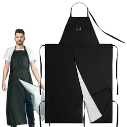 Long One-piece Hanging Neck Apron with Pockets Adjustable Work Apron, Tied Split Apron, Potter, Gardener