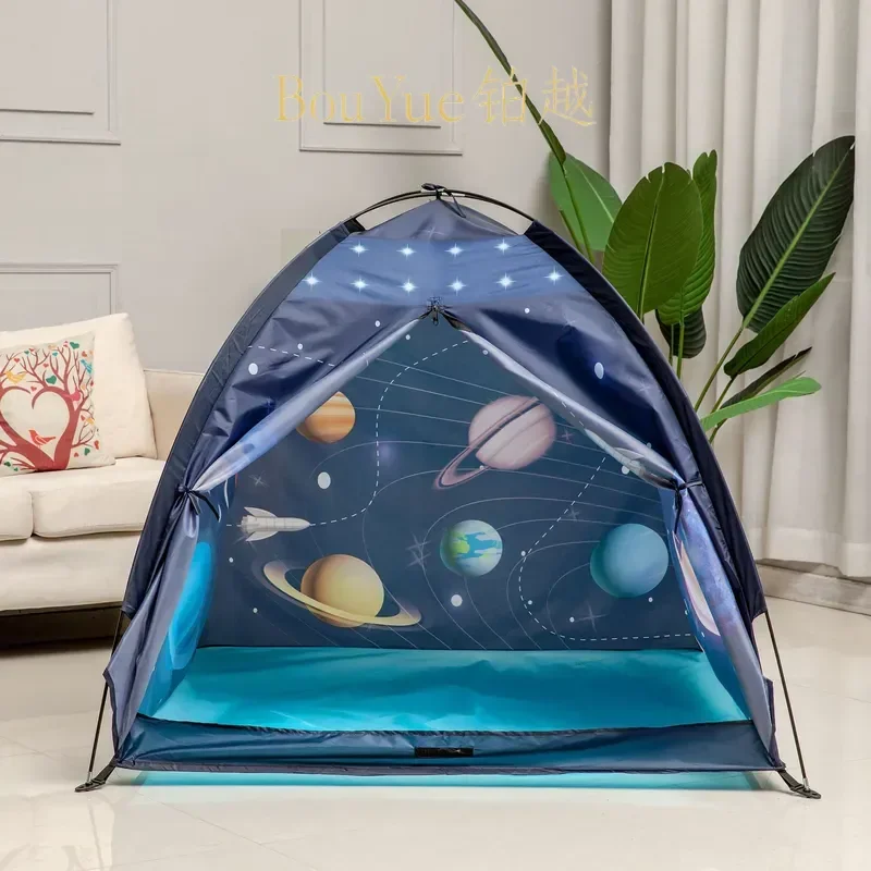Custom Kids Indoor Universe Print Tent Foldable Playhouse Game House for Boys Children Toy Castle