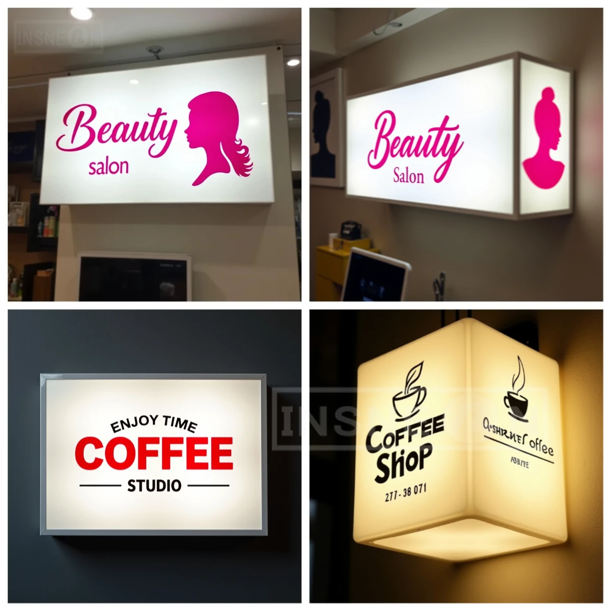 Custom LED Light Box for Outdoor Business Sign Waterproof Acrylic Double Sided Storefront Signage Wall Mounted Display