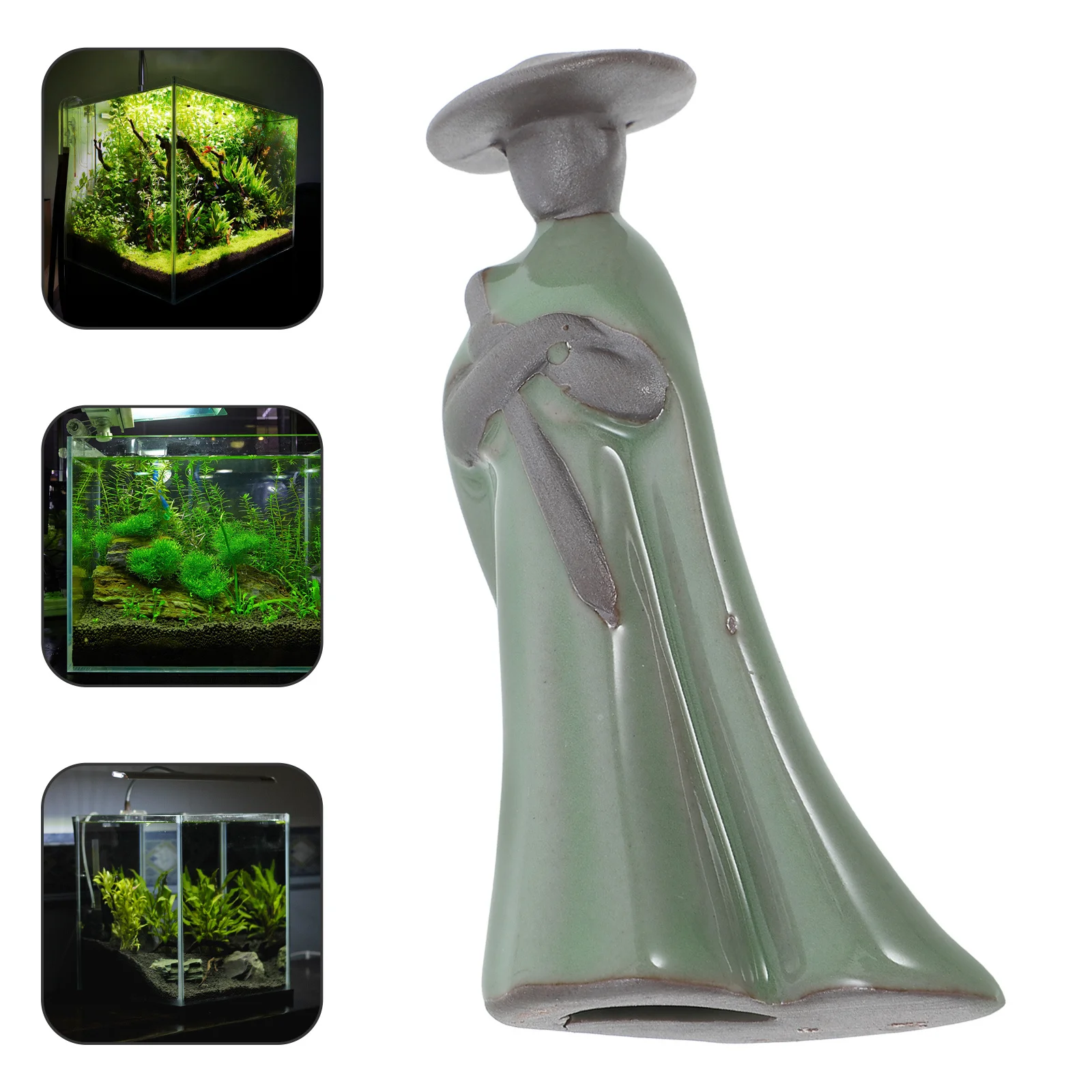 

Chic Samurai Statue Mini Figure Sculpture Bonsai Decoration Accessory Japanese Art Craft Home Garden Indoor Display