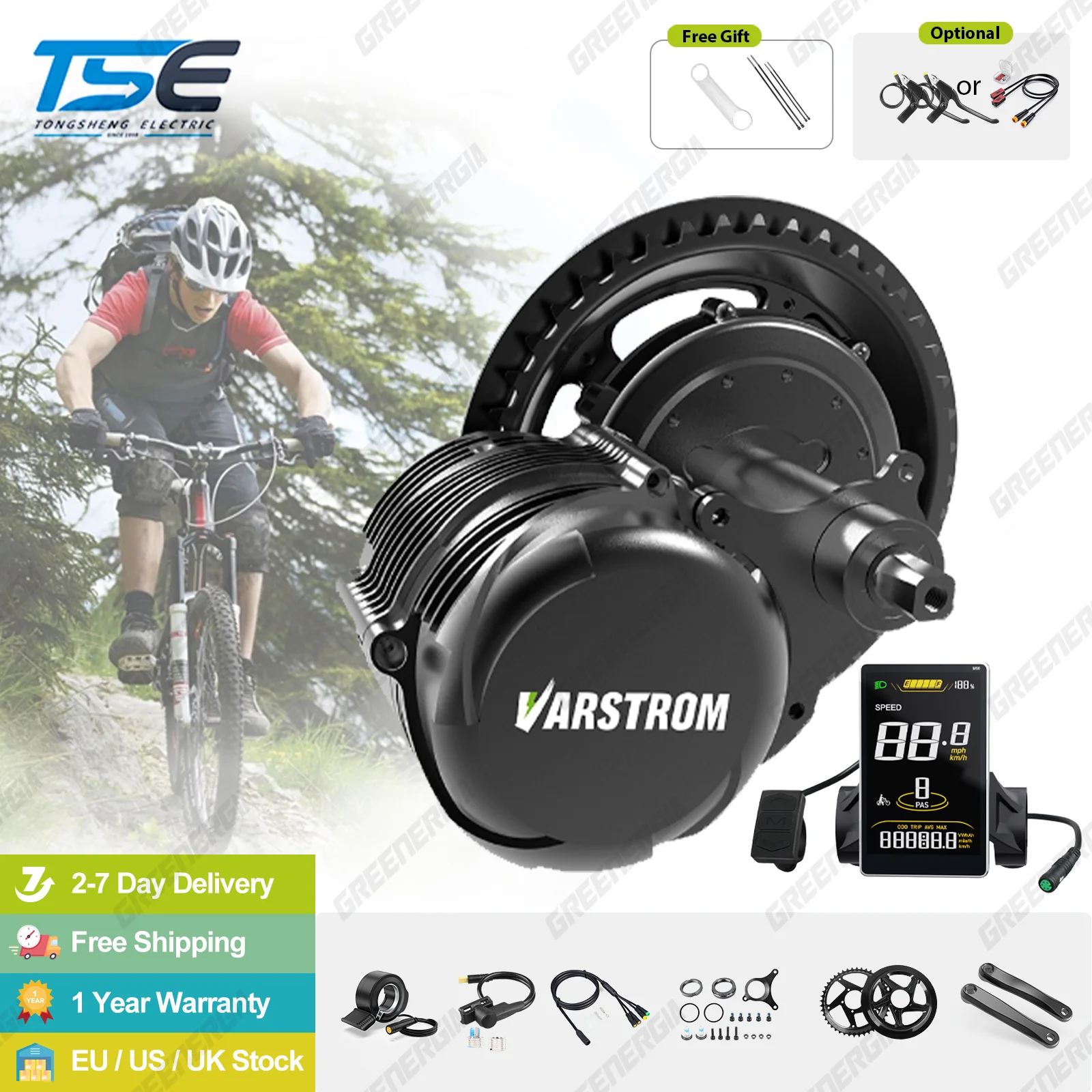 

Varstrom 1000W 750W 500W Mid Drive Kit Electric Bicycle Conversion Kit TSDZ16 TSDZ8 TSDZ2B Torque Sensor Ebike Brushless Motor