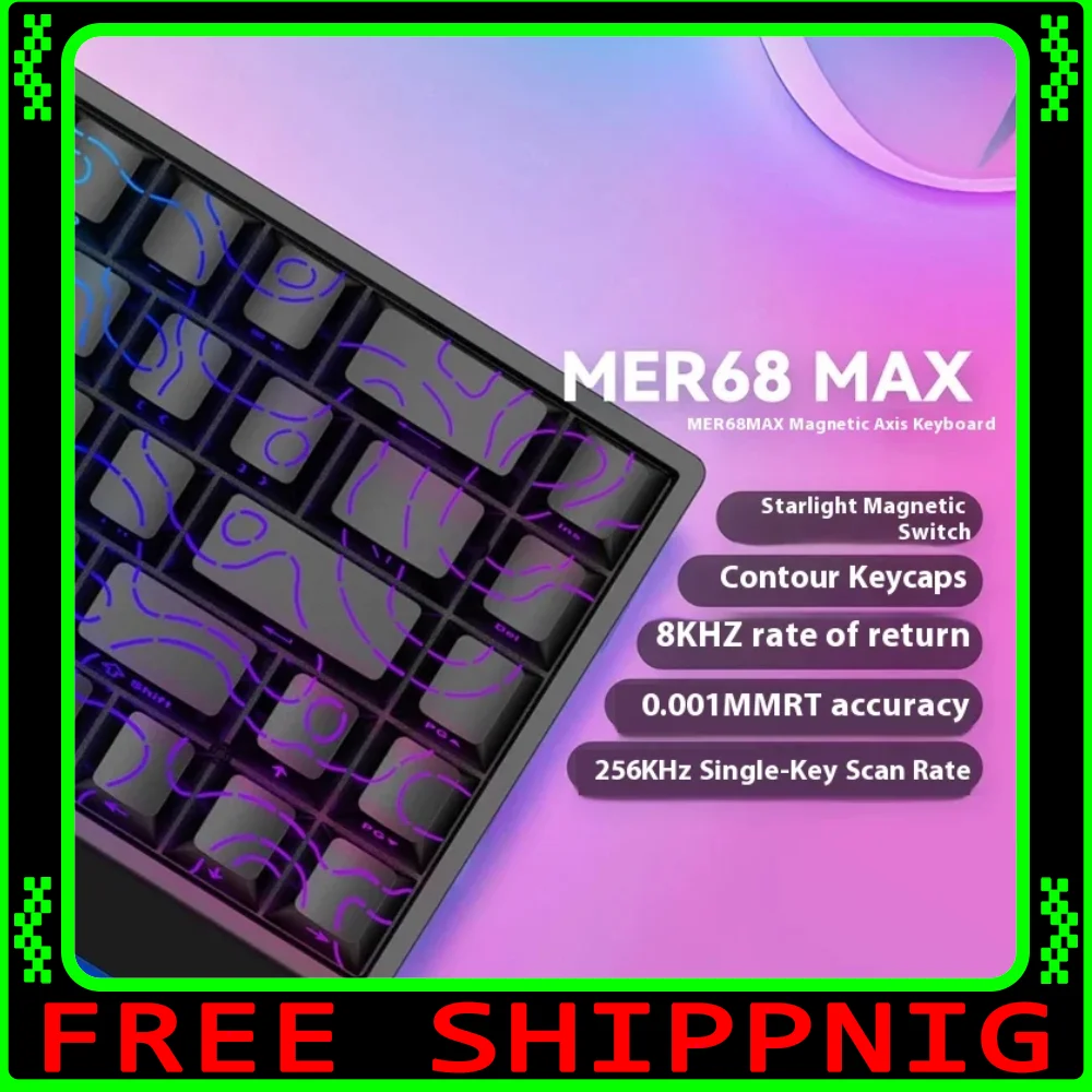 

Новая механическая клавиатура с магнитным переключателем IROK Mercury68 Max Carotmas Mercury 68 8000 Гц RT0,001 мм, игровая клавиатура, подарок
