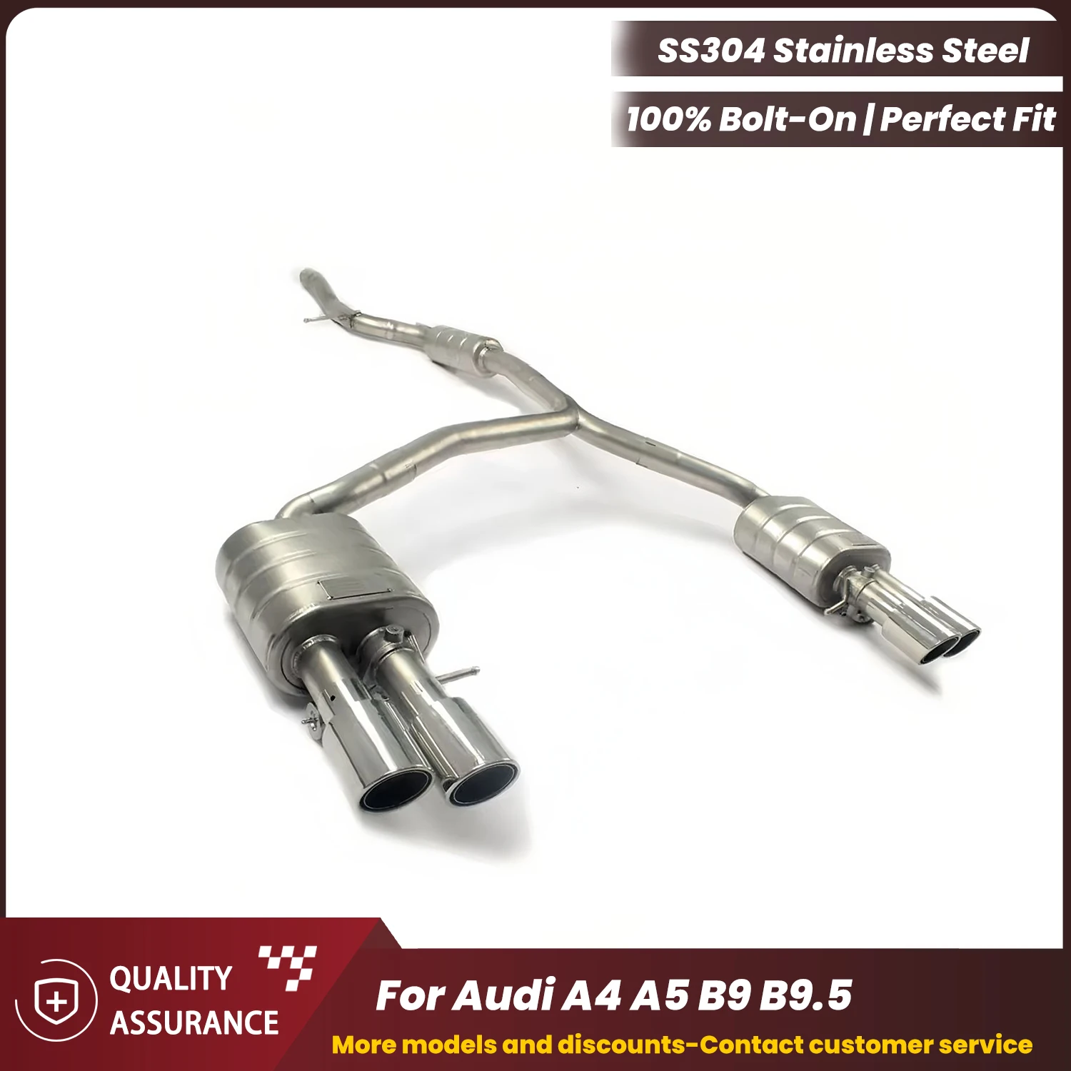 

ECCF Track-Inspired Catback Exhaust For Audi A4 A5 B9 B9.5 Aggressive Exhaust Sound Performance Upgrade Easy Installation