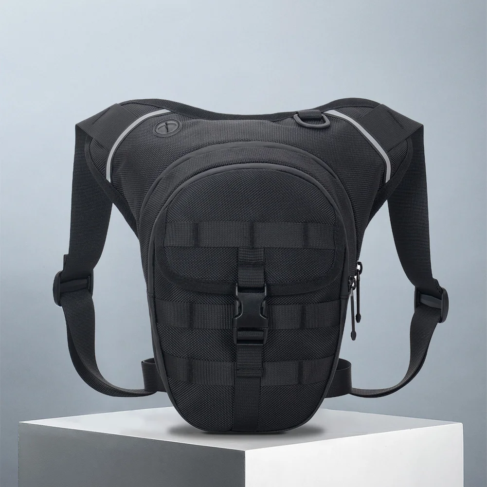 

Motorcycle Drop Leg Bag Outdoor Waist Bag Multi-Function Motorbike Riding Chest Bag Large Capacity Adjustable for Outdoor Travel