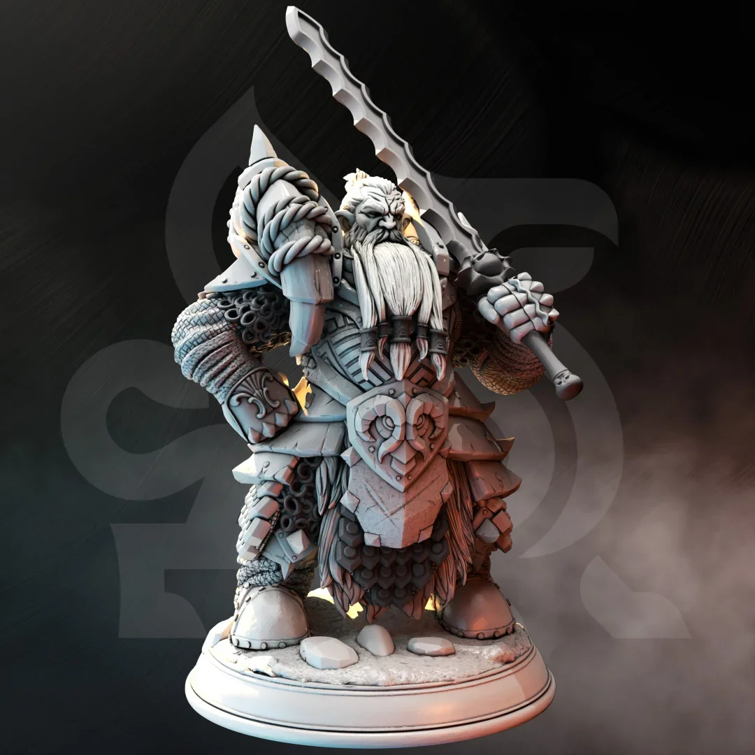 1/24 1/32  Resin Model Kits Lord of Dwarves Warrior Figurine Unpainted No Color 893