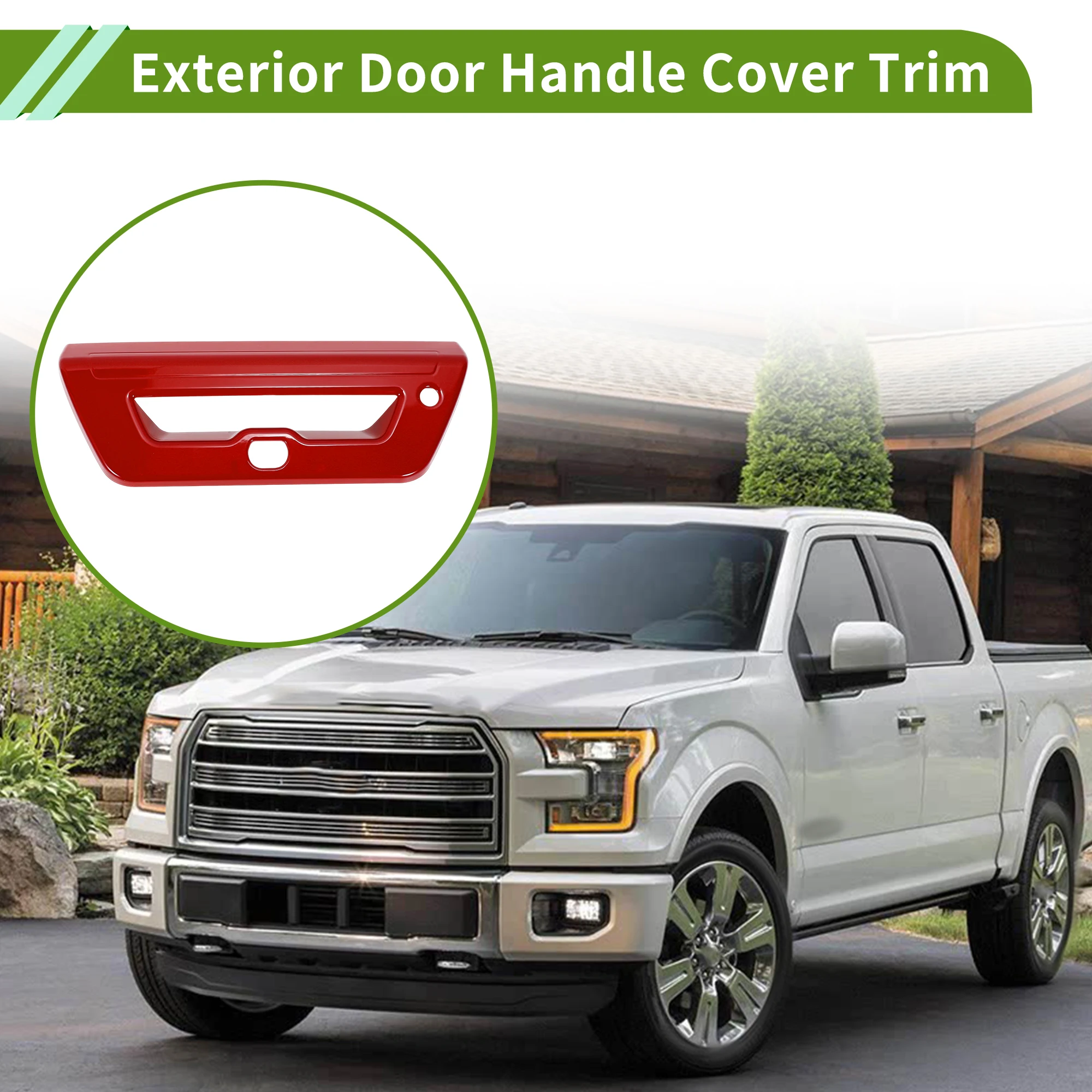 

UXCELL Exterior Door Handle Cover Trim Tailgate Door Handle Cover for Ford F150 2015-20 ABS
