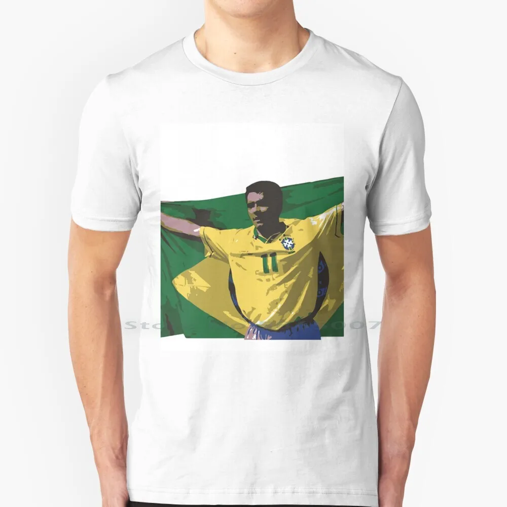 Brazil Flag 100% Cotton T Shirt Brazil Vasco Da Gama Flamengo Falcao Valderrama Carlos Colombia Valderama Vintage Retro Legend