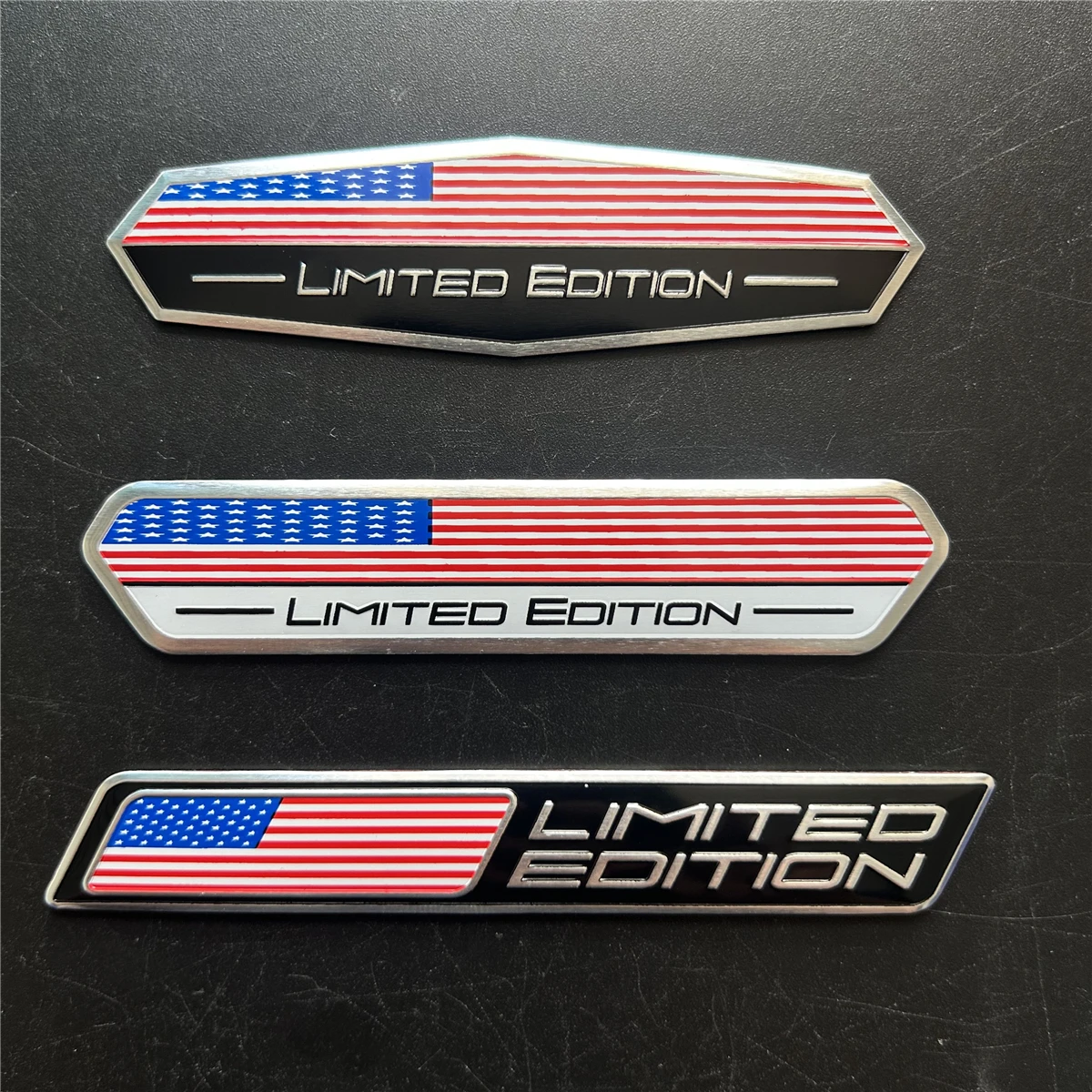 

United States National flag Limited Edition Emblem 3D Metal Badges Decal Sticker Auto for Rear Trunk Side Fender Car Motorcycle