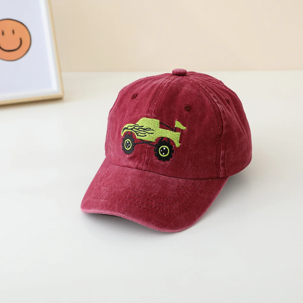 Boys Baseball Caps Pickup Truck Embroidery Visor Hat 3-6 Years School Casual Kids Cap New Funny Gift