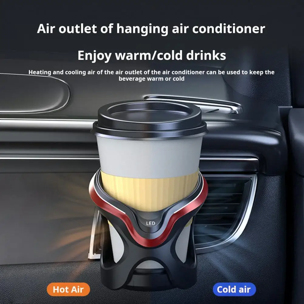 Air Outlet Cup Holder High Stability Led Car Cup Holder Easy to Install Anti-shake Automotive Air Vent Bottle Holder