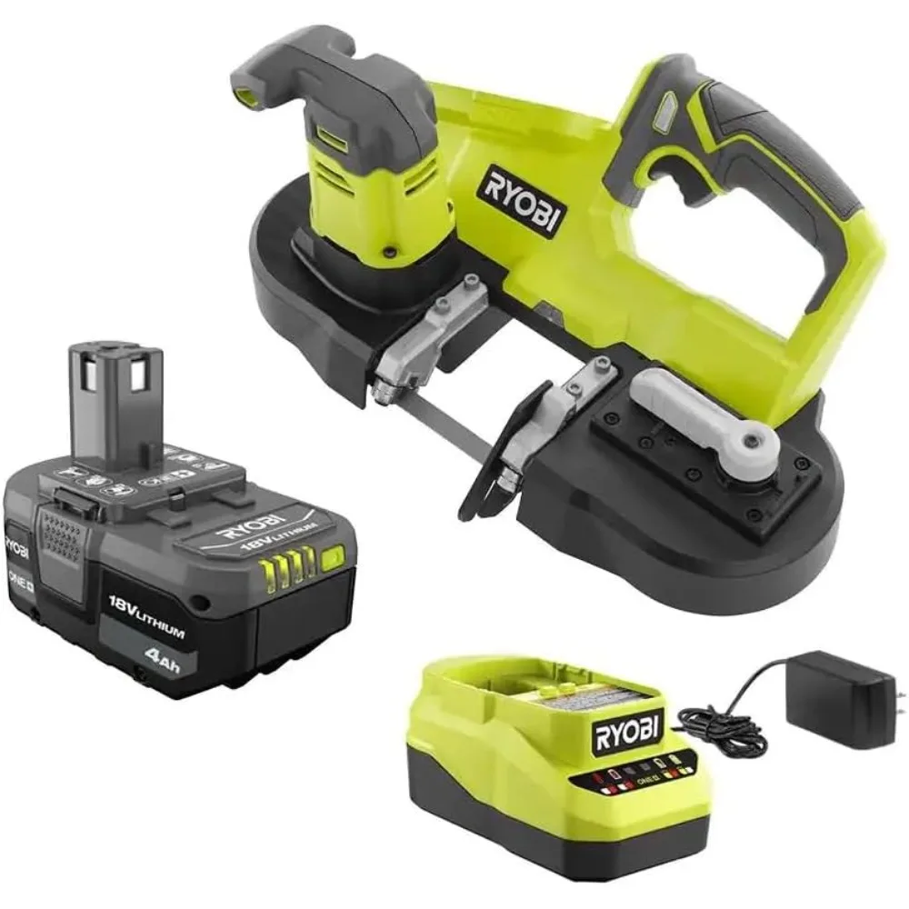 

Ryobi 18V Cordless 2-1/2 in. Compact Band Saw Kit with (1) Battery and 18V Charger - P590K1 - Bulk Packaging