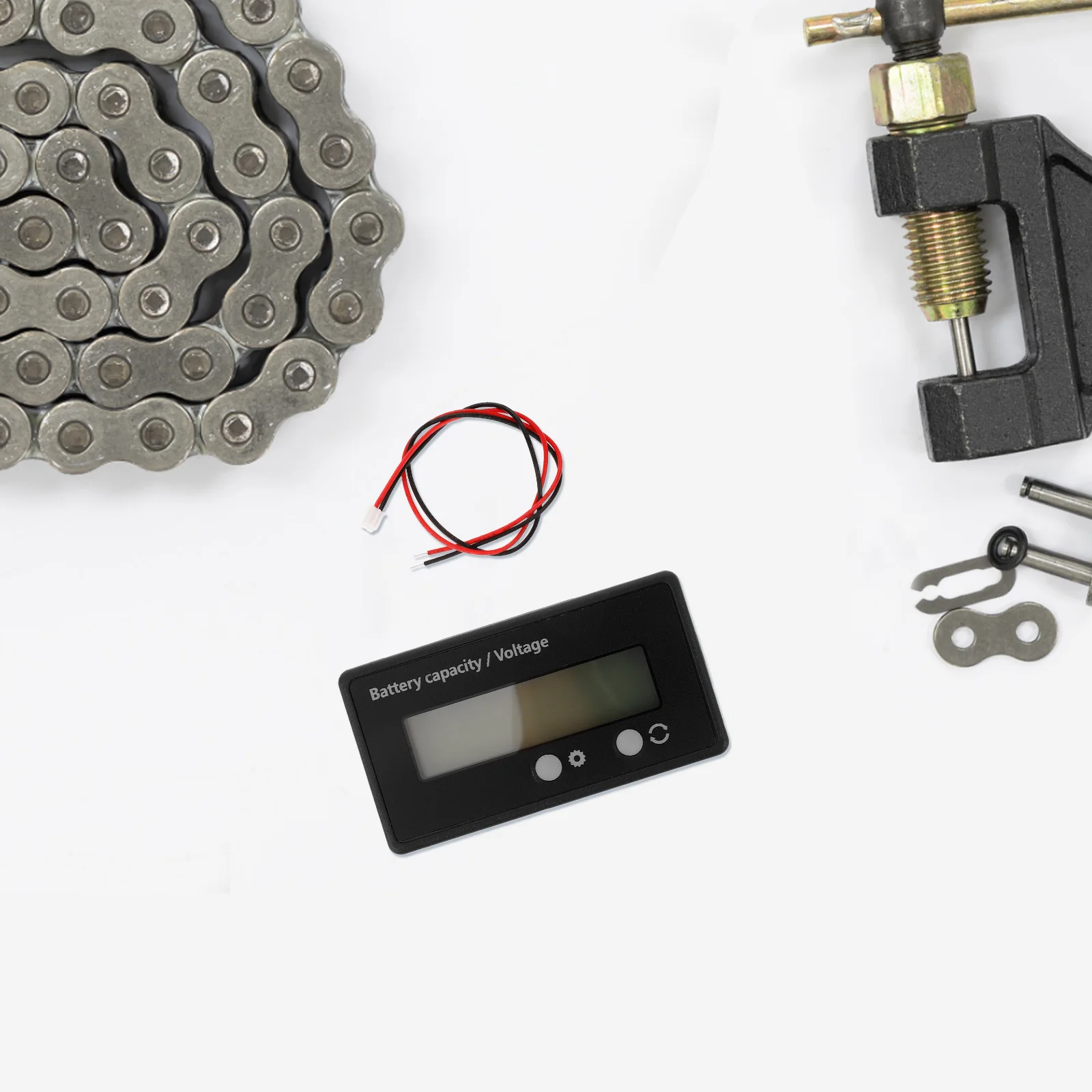 

12V Capacity Monitor Gauge High Precision Display Car Golf Cart Marine Fork Lift Voltage Meter Tools Parts