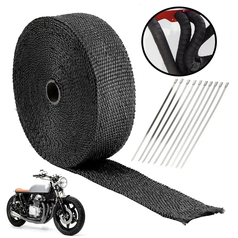 1.5Meters Automobile And Motorbike Winding Tape Exhaust Pipe Heat Insulation Cotton Banana Anti-scald Cloth Cloak Tape