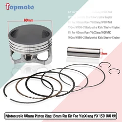 150cc 160cc Motorcycle 60mm Piston And Rings 13mm Pin Set For YinXiang YX 150 160 Engine Dirt Pit Bike ATV Quad Parts