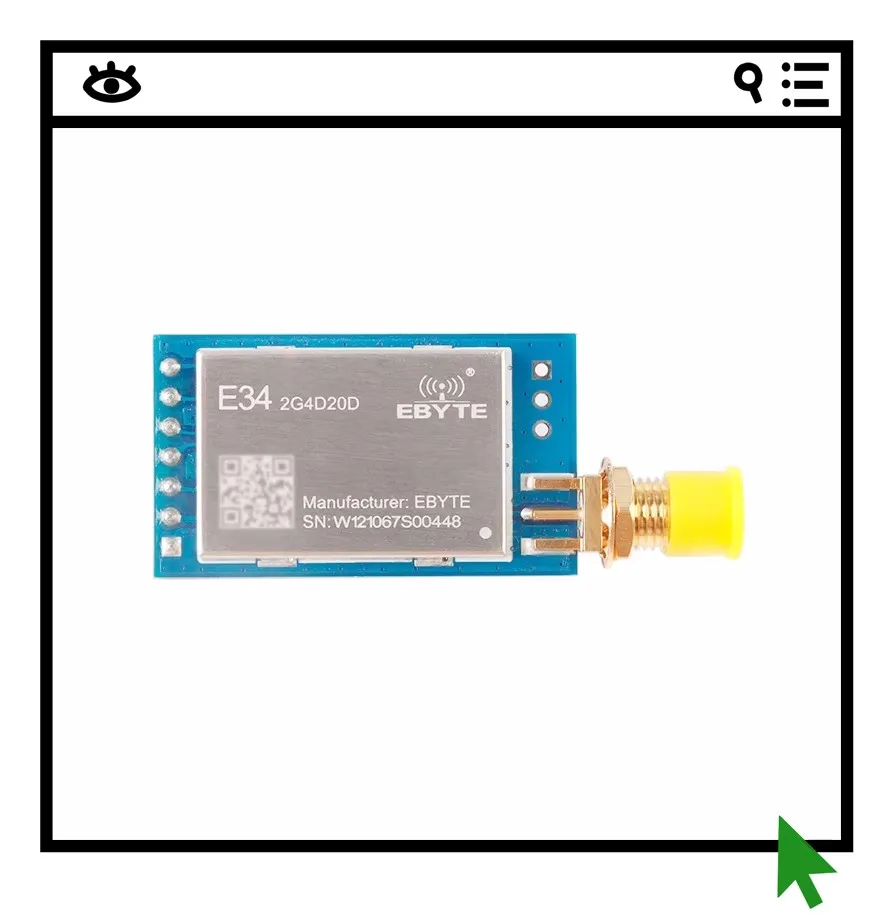 

E34-2G4D20D 2.4G Полноценный беспроводной модуль последовательного порта с полным дуплексом nRF24L01 + модуль с радиочастотным чипом