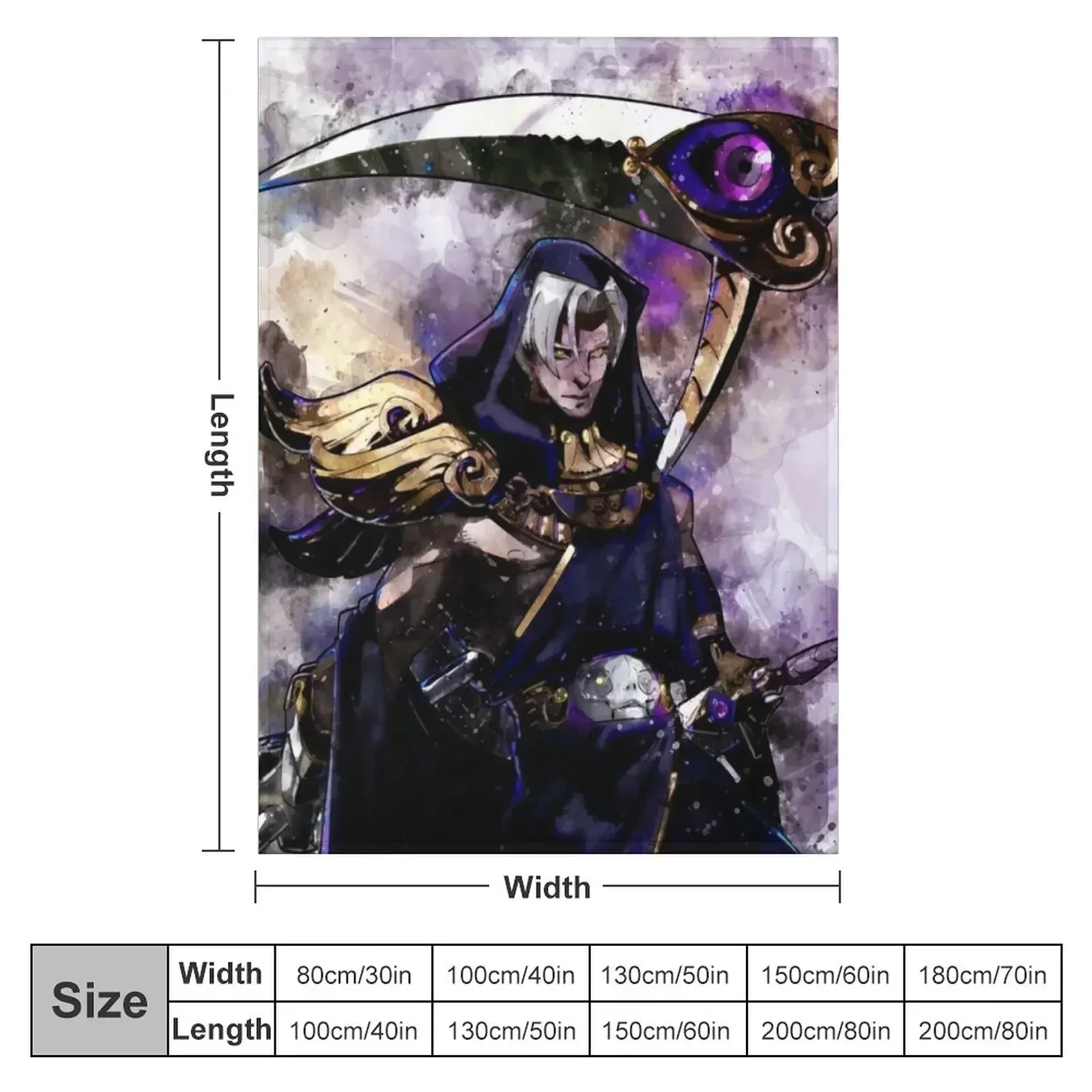 Thanatos - Hades (Watercolor) Throw Blanket couch cozy soft plush fuzzy picnic outdoor blanket