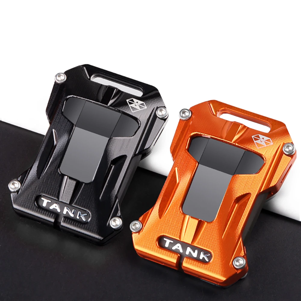 

For Great Wall WEY TANK 300 400 500 700 All Inclusive Key Case Anti Fall Aluminum Alloy Mecha Style Key Case