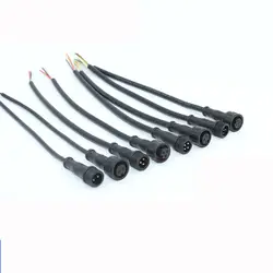 2Pin 3Pin 4Pin Male to Female Led Connector Waterproof IP67 Black Cable For LED Light Strips