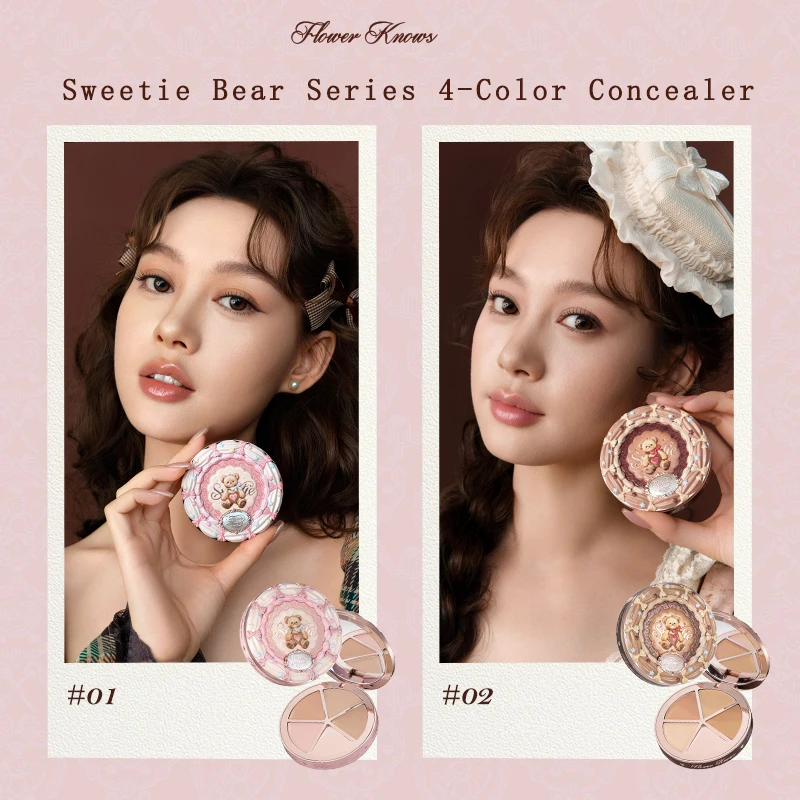 Flower Knows Sweetie Bear Cookie Kollektion Viral Makeup Kit Mit Lipgloss Creme Blush Lidschatten Und Concealer
