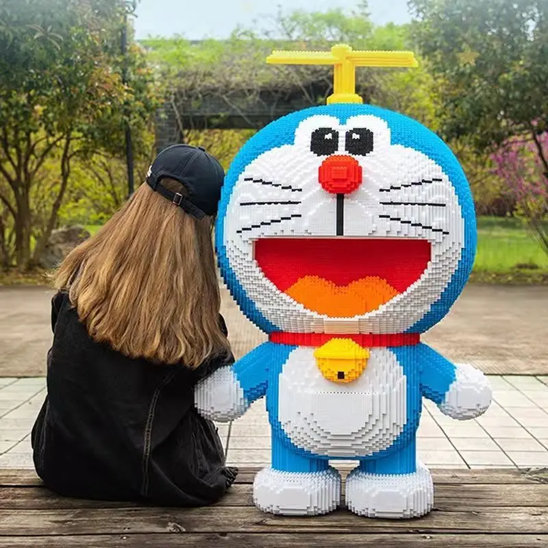 고난도 80000개 입자 초대형 도라에몽 조립 블록, 입체 장난감 장식품, 생일 선물