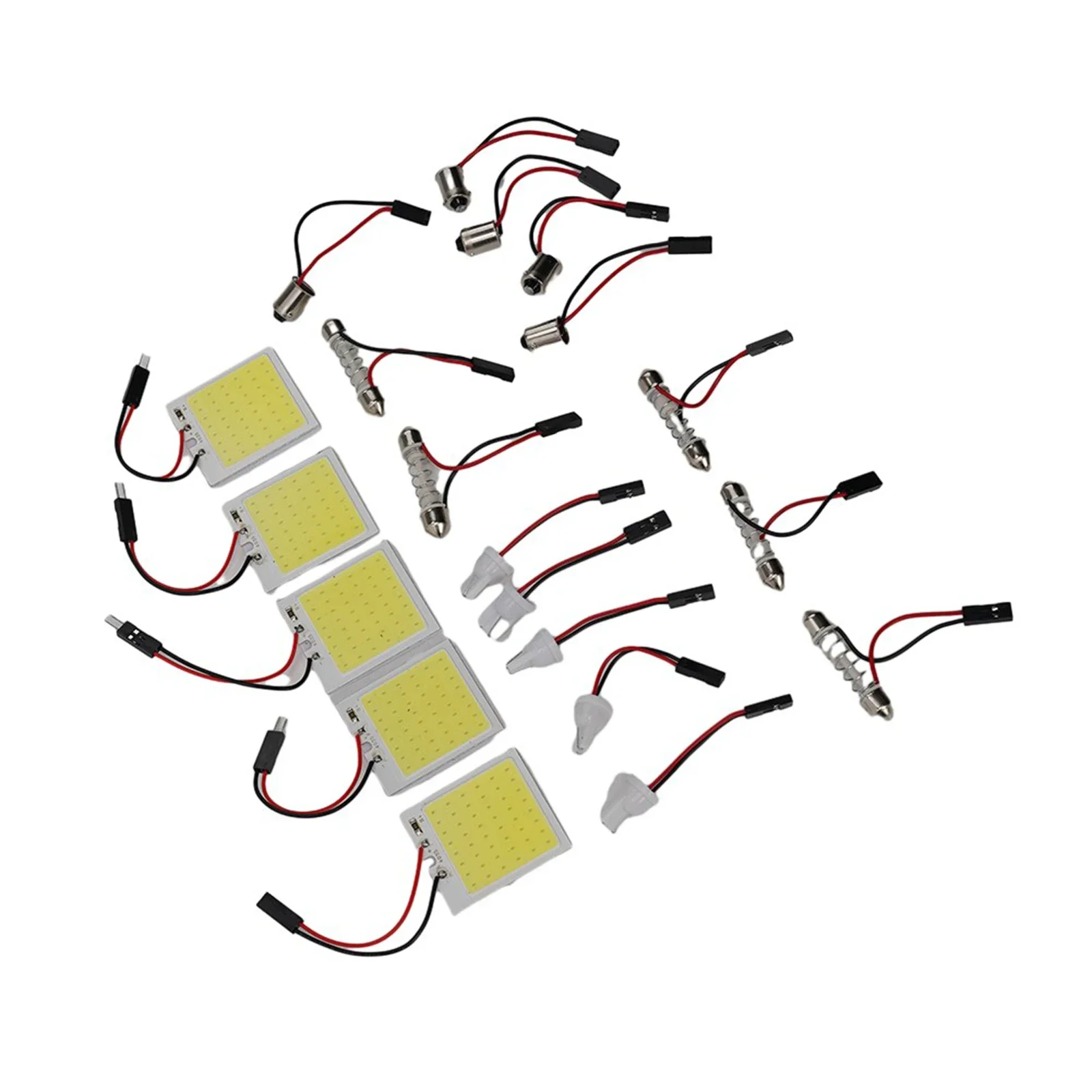 5PCS Brand New High Quality 40 X 20mm COB LED Panel Lights Car Interior White Light 18 LED Chips 48 Cob Led