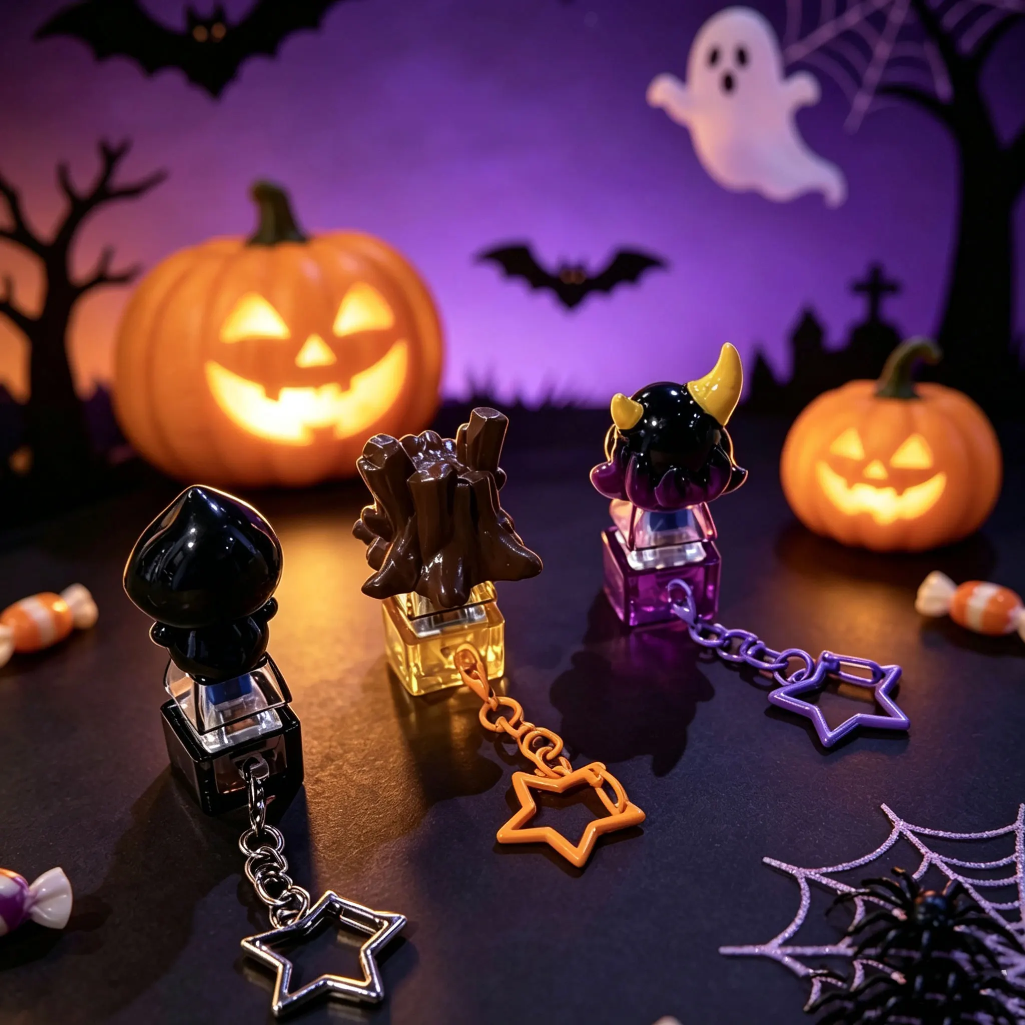 Halloween Themed Single‑Key 3D Keycap Fidget Toy, DIY Press Fidget Toy, Mechanical Button Stress Relief Toy