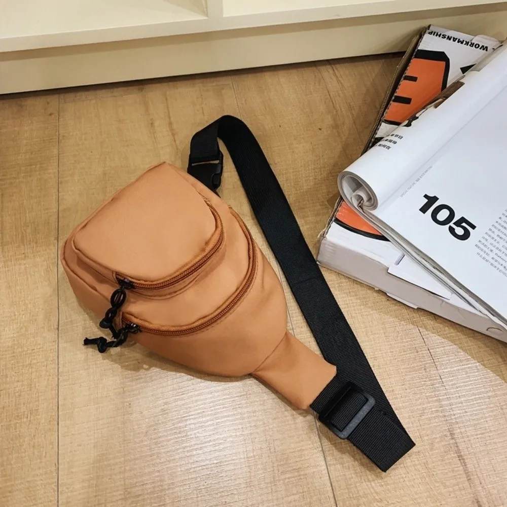 

Повседневная однотонная мужская сумка через плечо, мини-многофункциональная спортивная нагрудная сумка, нейлоновая сумка на плечо в японском стиле унисекс