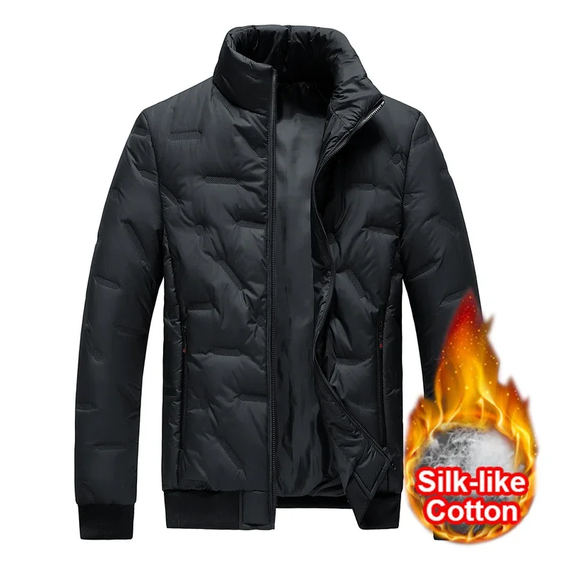 

Новая зимняя мужская теплая куртка с подкладкой, повседневная спортивная зимняя мужская куртка с воротником-стойкой, теплое толстое парковое пальто, большой размер 8XL 7XL
