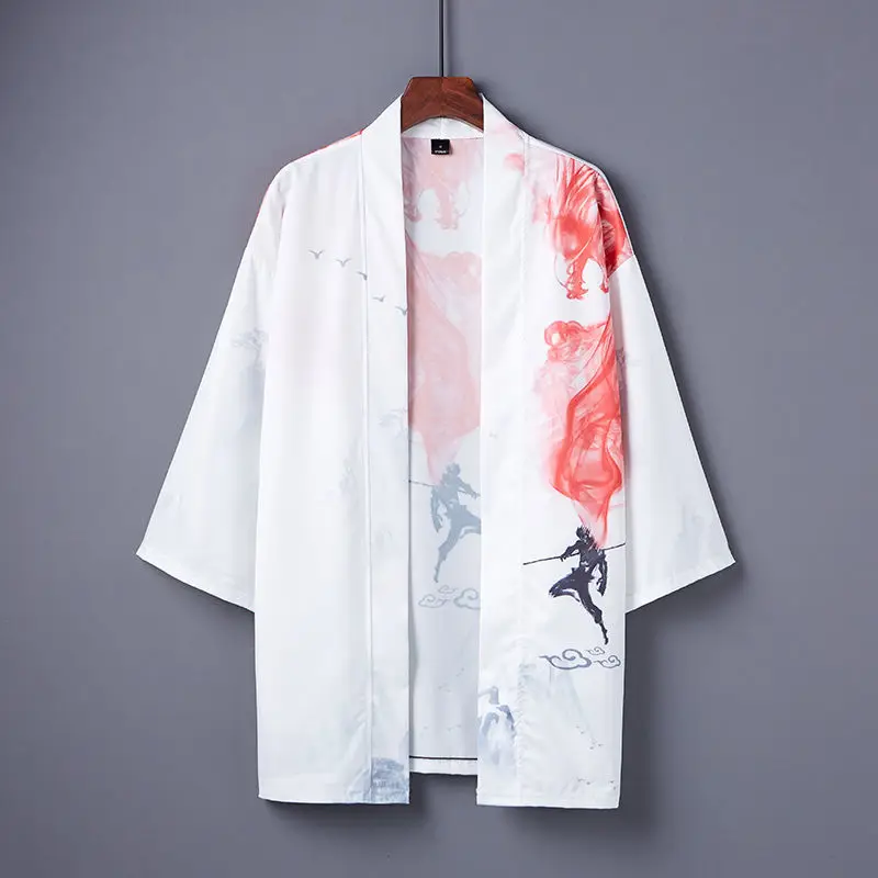 Japanese Style Two-Dimensional Animation Qi Tian Da Sheng Kimono Haori Chinese Style Loose Robe Cardigan Summer Sun Protective C