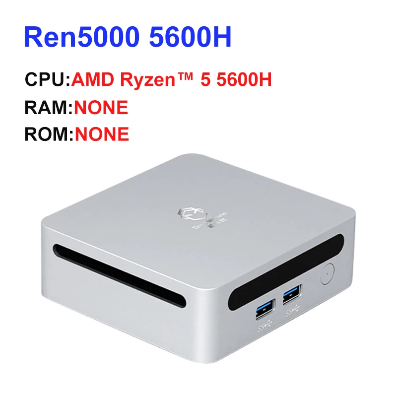 GenMachine AMD Ryzen 5 5600H Mini PC Windows 10/11 3.3GHz Up to