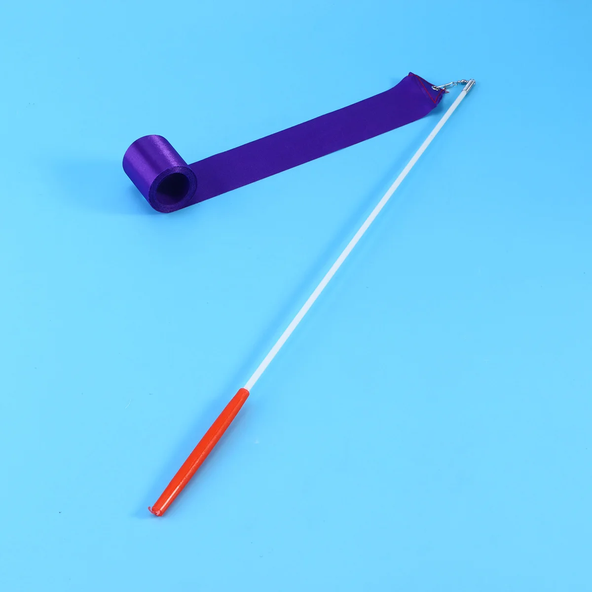 

Лента для художественной гимнастики 4 м, фиолетовая ручка из стекловолокна, танцевальные растяжки для детей, цветная защита для упражнений, маршевая группа