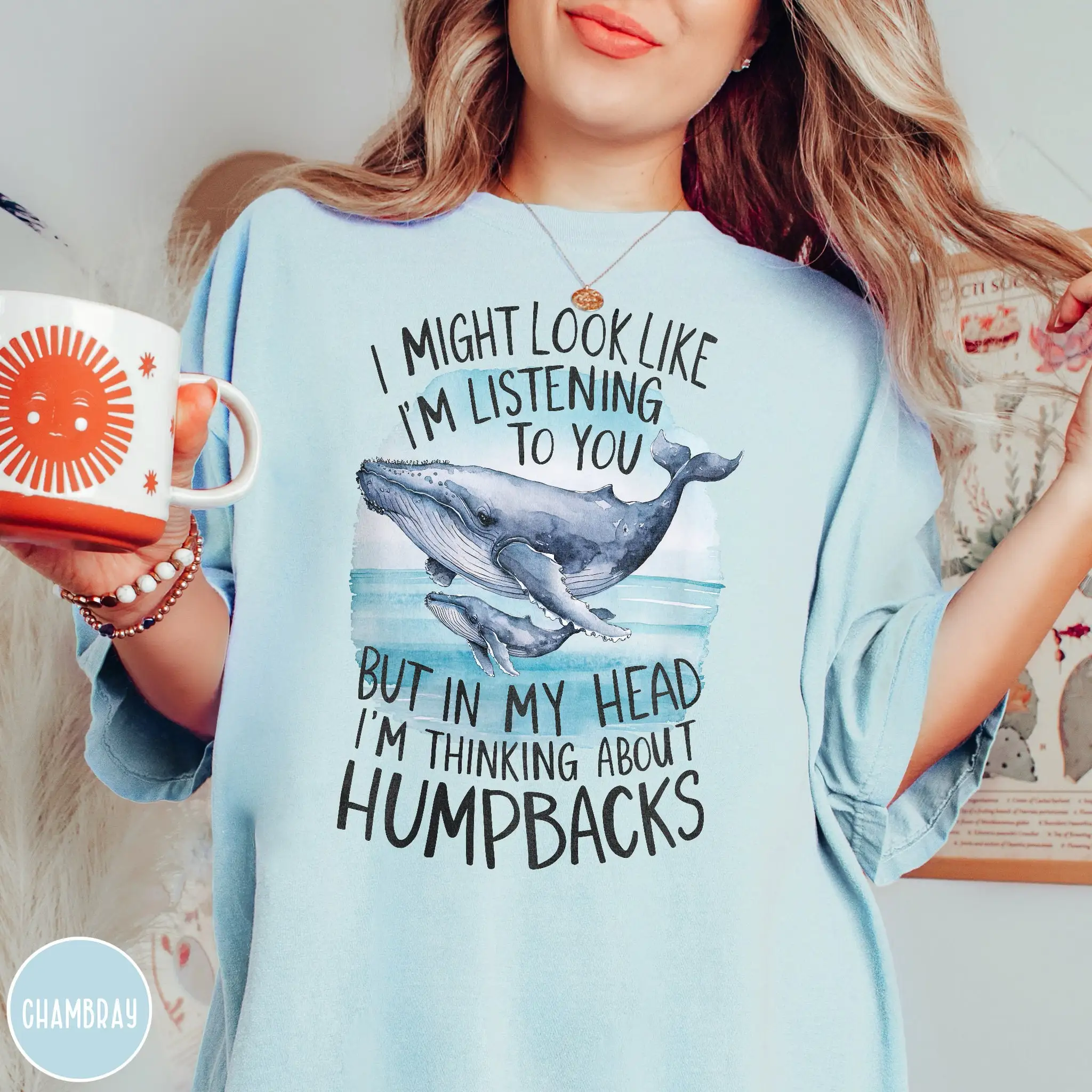 Humpback Whale T Shirt Funny Protect Our Oceans Crewneck For Lover Beach Sea Animal