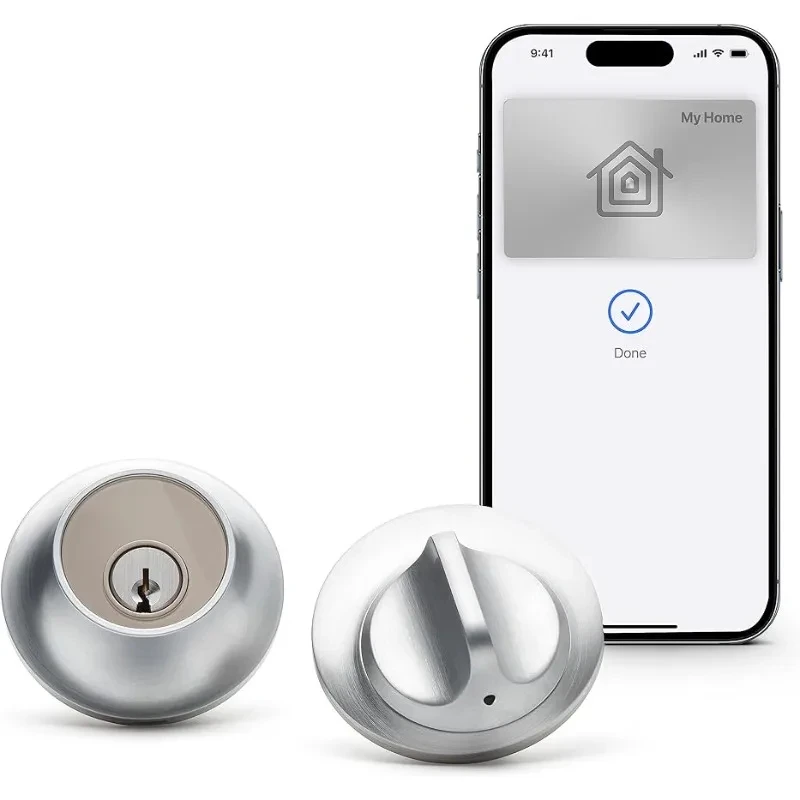 Level Lock+ Smart Lock Plus Apple Home Keys - Smart Deadbolt for Keyless Entry - Includes Key Cards (Satin Chrome)