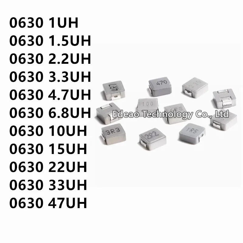 10~20pcs/lot SMD 0630 Integrated Forming 7x7x3mm Power Inductor 1UH 1.5UH 2.2UH 3.3UH 4.7UH 6.8UH 10UH 15UH 22UH 33UH 47UH