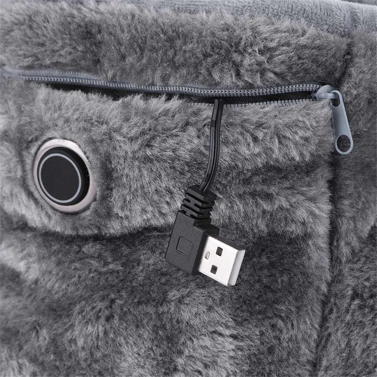 AS62 USB-обогреватель для ног, зимние теплые зимние ботинки, удобные плюшевые теплые электрические тапочки, обувь с подогревом для женщин и мужчин