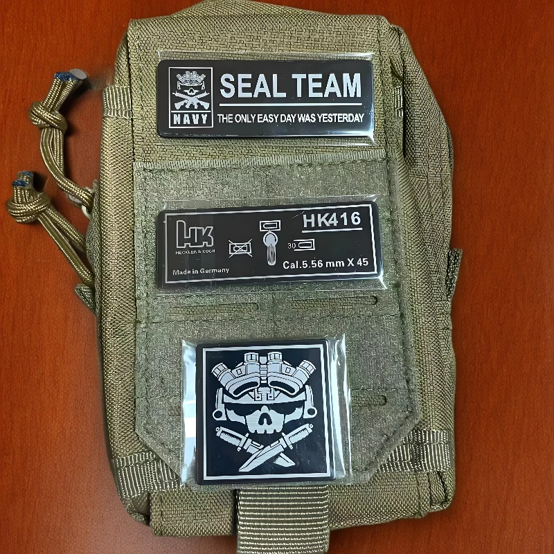 

Seal TEAM Metal Hk416 Hook&Loop Embroidered For Clothing Outdoors Tactical Morale Badge Military Patches Armband Backpack