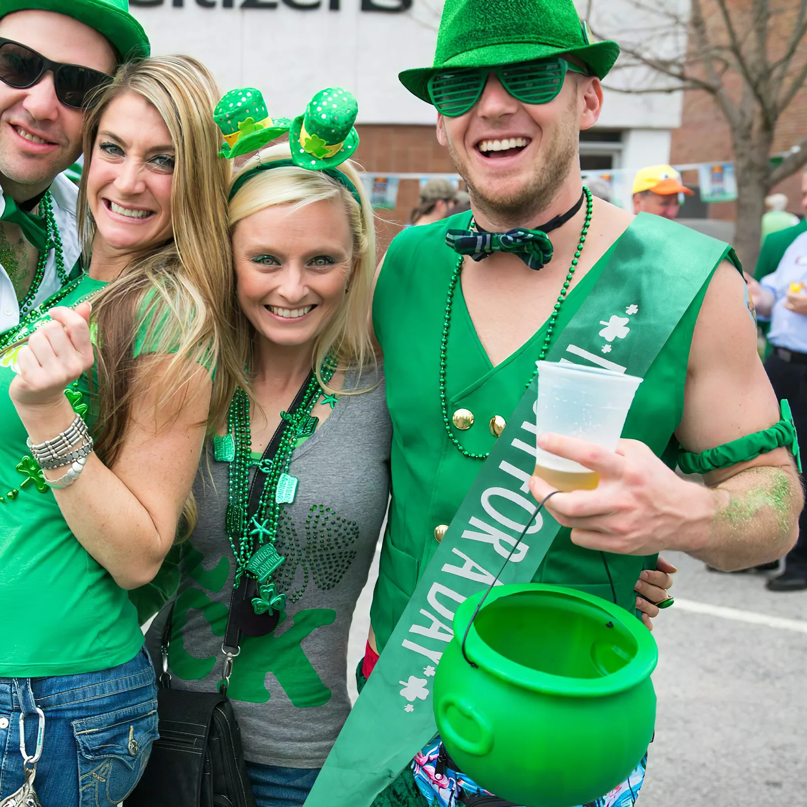 

6Pcs Clover Printed Sash Fancy Accessory for St Patricks Day Ireland Letters Celebration Stain Sash