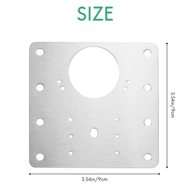 Kit plat perbaikan engsel Kabinet, 10 buah engsel lemari dapur, plat dudukan pintu dengan lubang datar, braket penahan