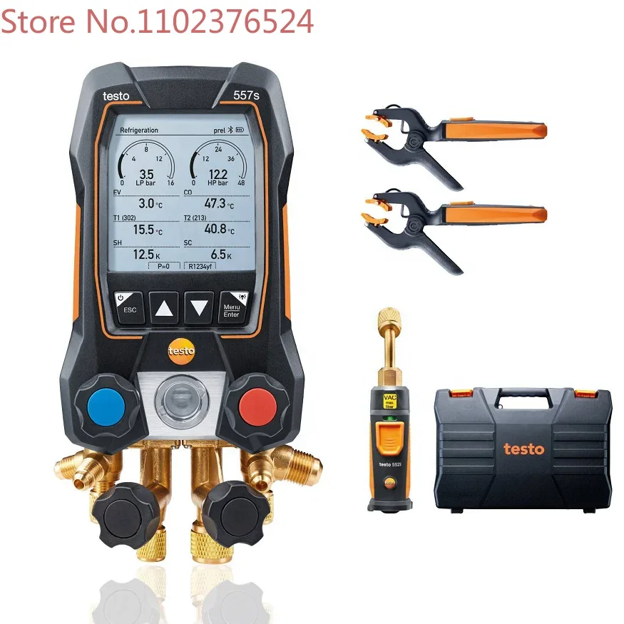 

4 клапана Testo 557S, Bluetooth, умный цифровой манометр для коллектора Testo 552i, Вакуумный датчик