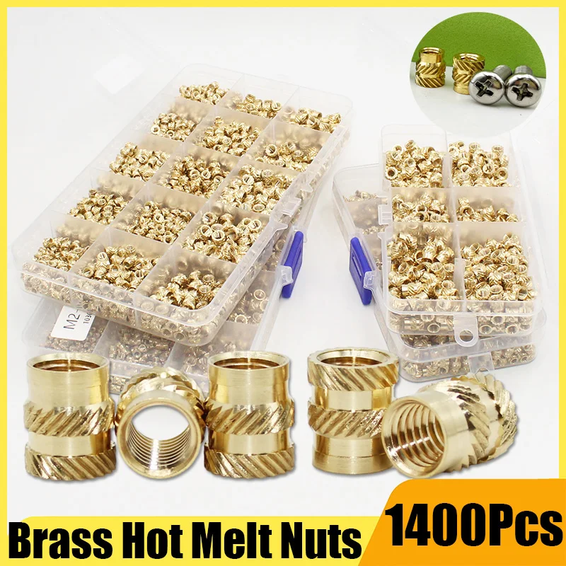 

Brass Insert Nut Screw M2 M2.5 M3 M4 M5 M6 Thread Knurled Heat Metal Female Injection Insertnut 3D Prints Plastic Nuts Inserts